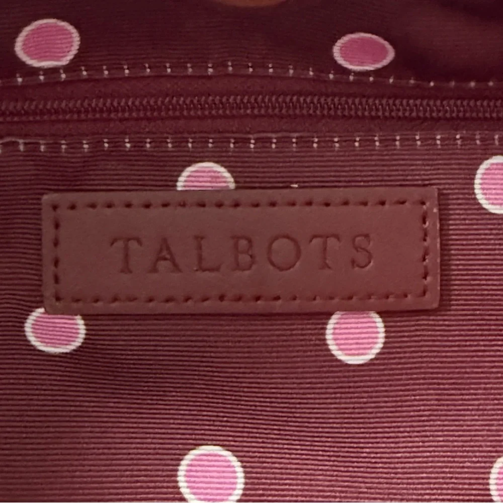Talbots Burgundy Suede Handbag Purse